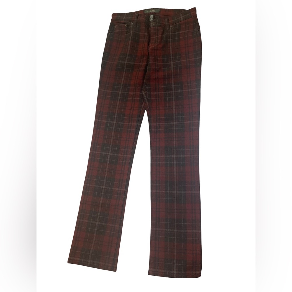 Vintage Ralph Lauren Red and Gray Plaid Pants size 4